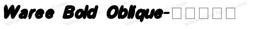 Waree Bold Oblique字体转换
